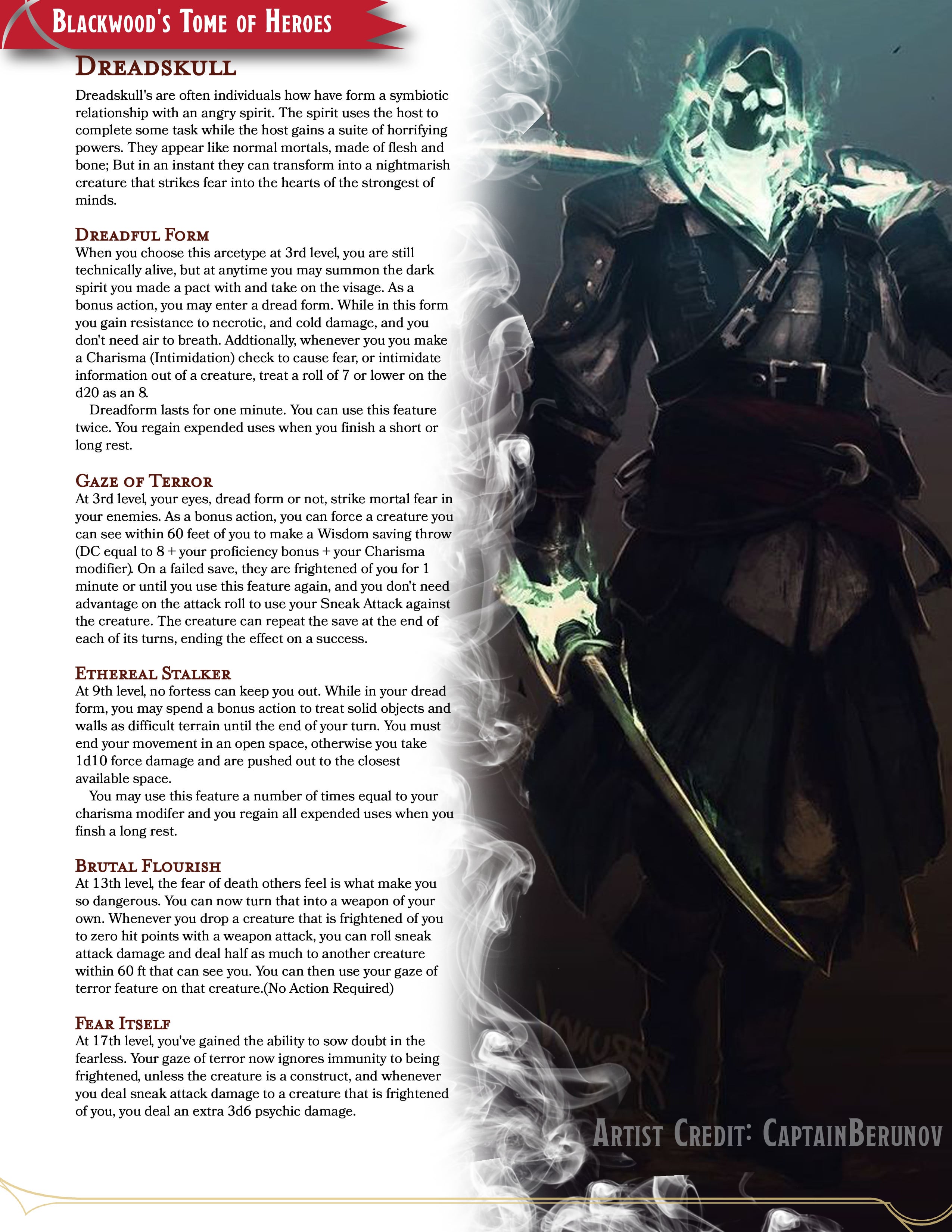 Dreadful Aspect 5e: Unraveling the Terrorous Power in Dungeons & Dragons