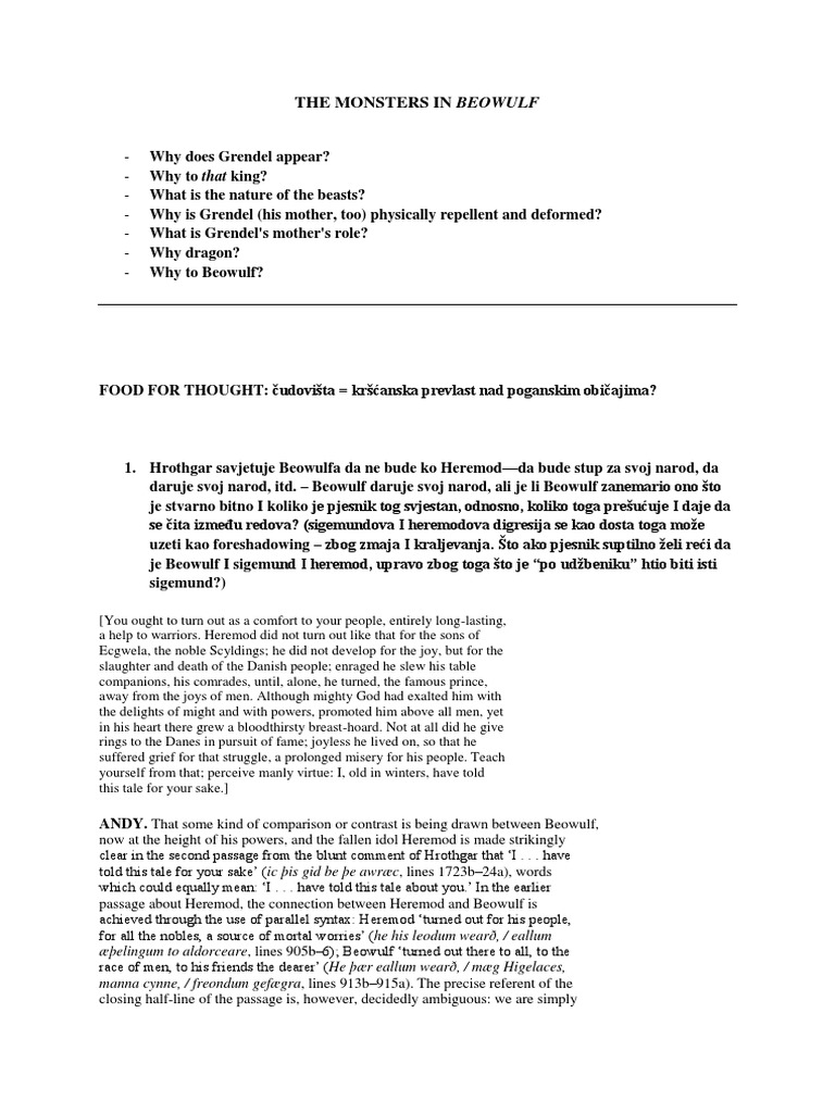 Understanding the Role of "Harrower of the Dark" in Beowulf: A Key Moment in Epic Literature
