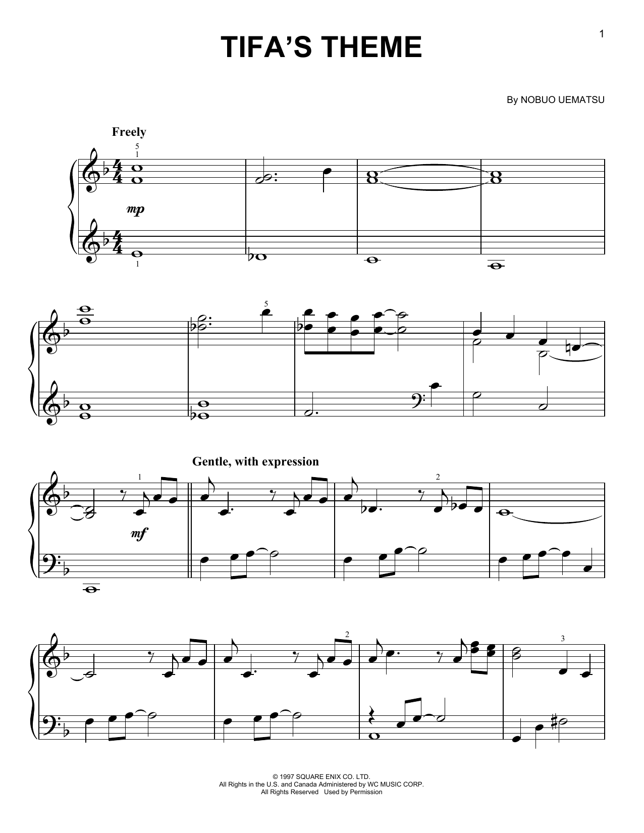 Tifa Theme Piano Sheet Easy: A Simple Yet Powerful Arrangement for All Skill Levels