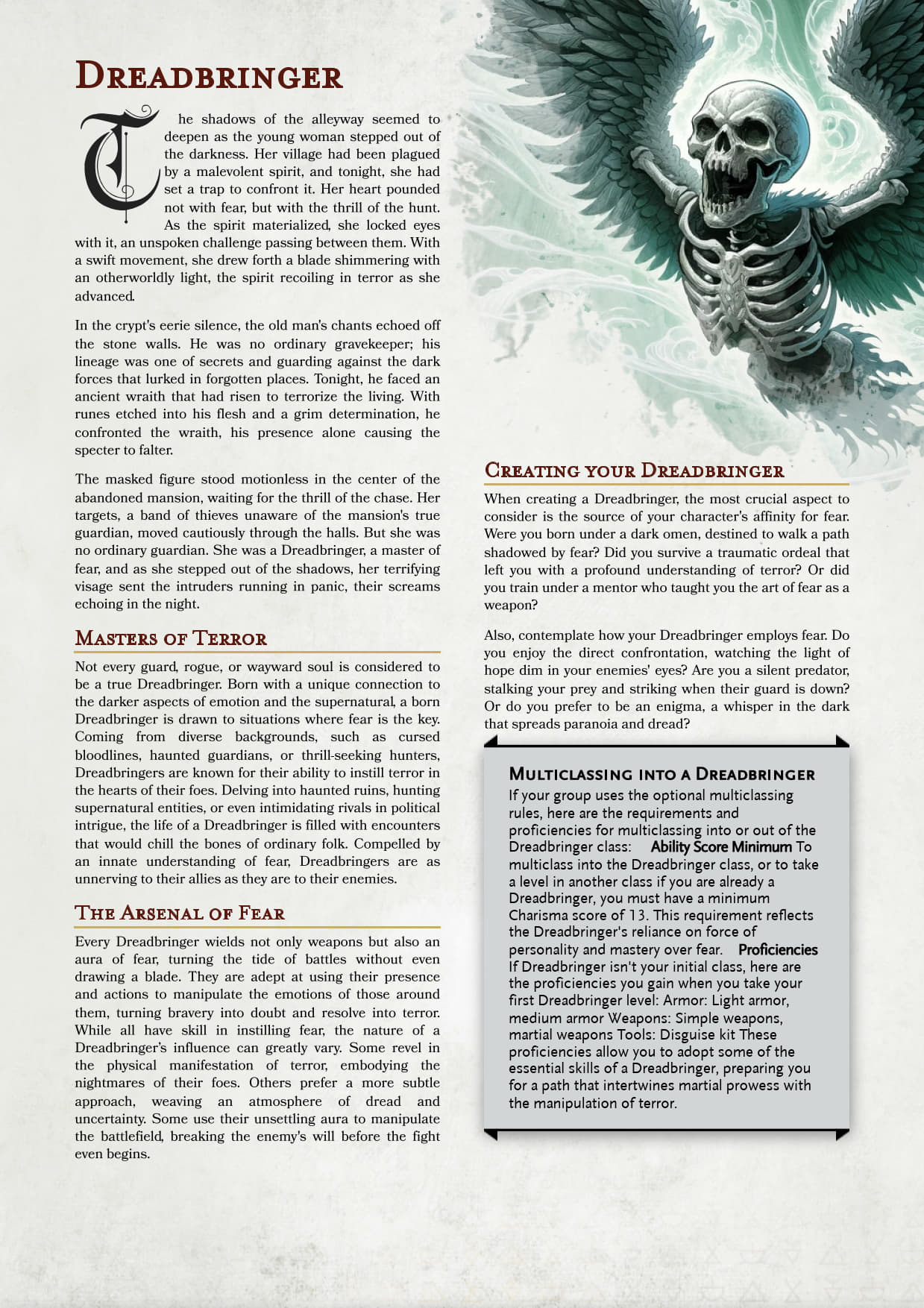 Dreadful Aspect 5e: Unraveling the Terrorous Power in Dungeons & Dragons