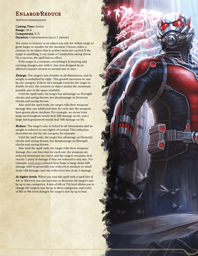 Enlarge and Reduce 5e: Understanding the Power of Size Manipulation in D&D
