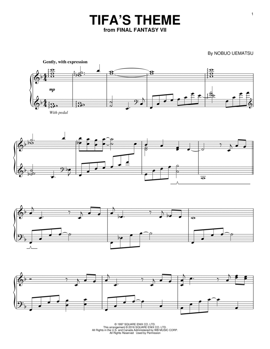 Tifa's Theme Piano Sheet Music: A Comprehensive Guide to Playing the Iconic Final Fantasy 7 Song