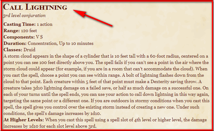 Understanding Call Lightning in D&D 5E: A Comprehensive Guide