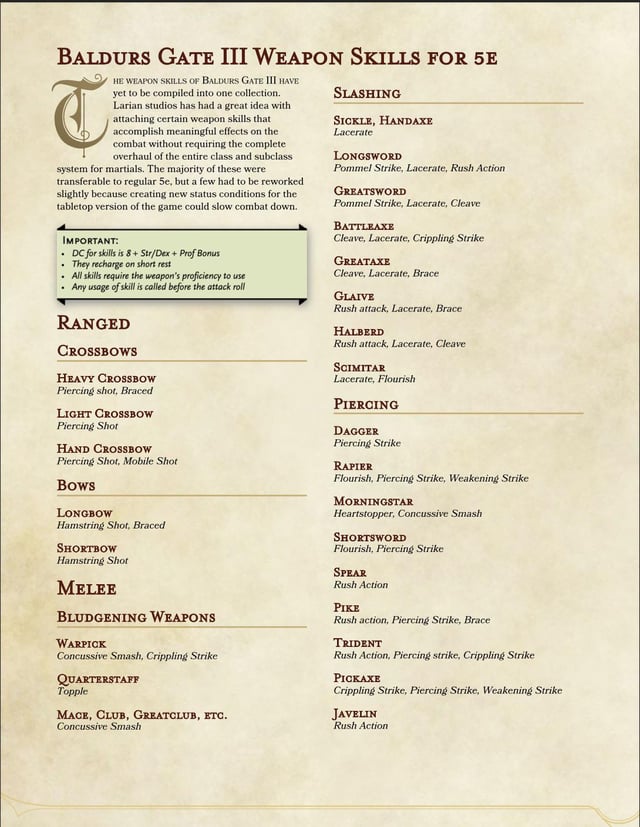 Mastering BG3 Weapon Skills: Unlock Your Full Combat Potential