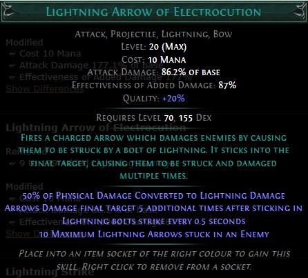Vaal Lightning Arrow of Electrocution: A Powerful Skill in Path of Exile