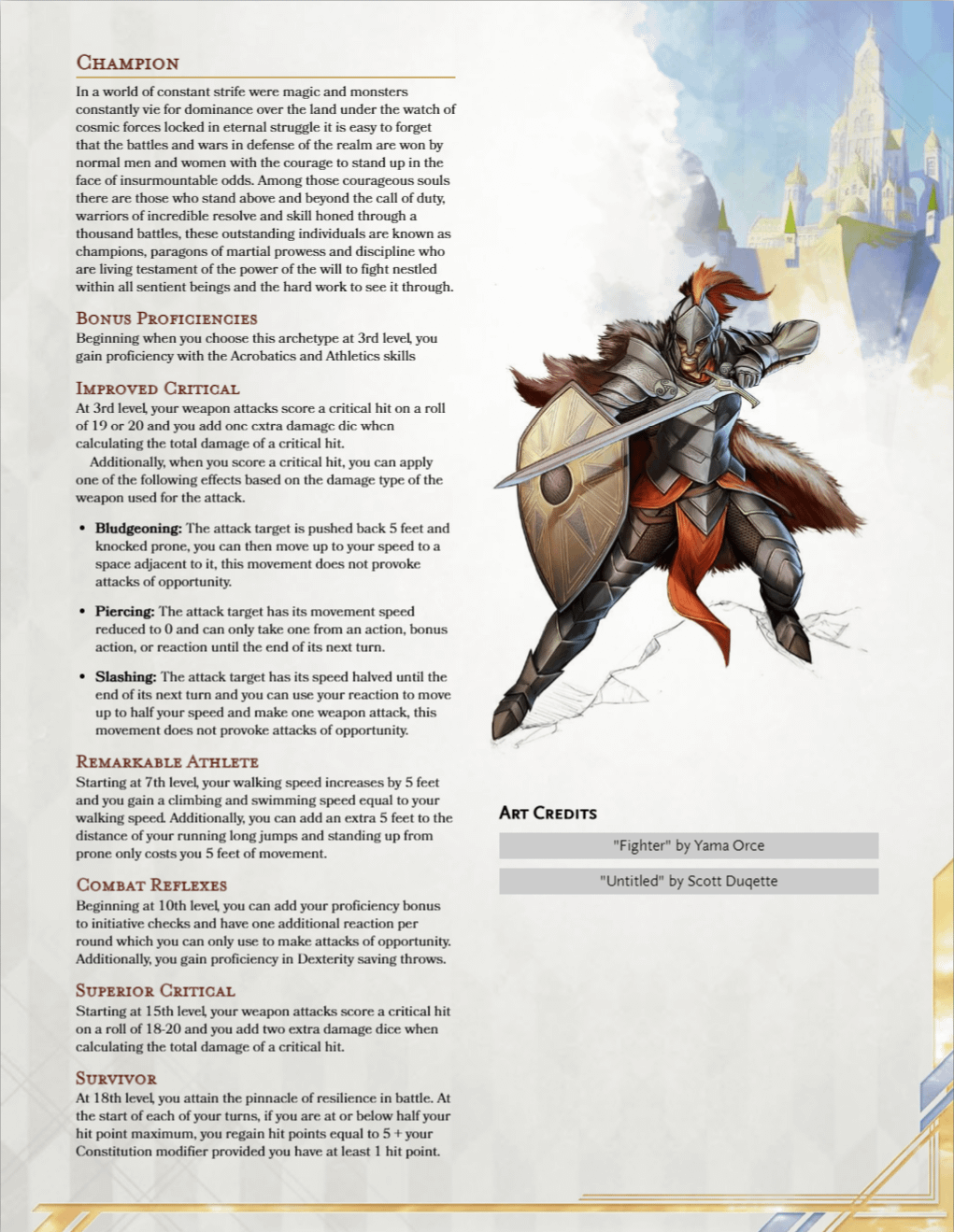 Champion Fighter 5e: Unleashing Your Inner Warrior in Dungeons & Dragons