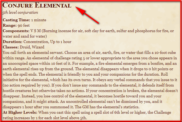 Conjure Elemental 5e: Mastering the Power of the Elements in Dungeons & Dragons
