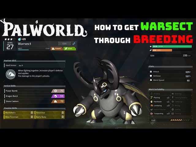 Warsect, Palworld, and Breeding: A Deep Dive into the Fascinating Mechanics