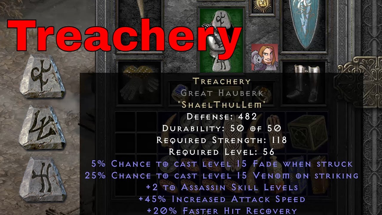 Treachery Runeword in Diablo 2: Unleashing the Power of Deception and Betrayal