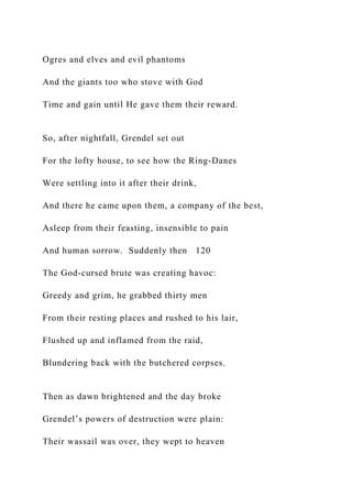 Understanding the Role of "Harrower of the Dark" in Beowulf: A Key Moment in Epic Literature