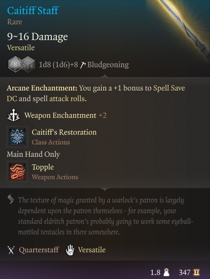 Caitiff Staff BG3: An In-Depth Guide to Mastering This Powerful Item in Baldur's Gate 3