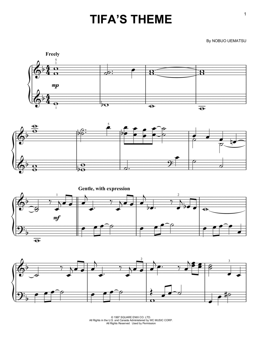 Tifa's Theme Sheet Music: A Complete Guide to Playing the Iconic Song from Final Fantasy VII