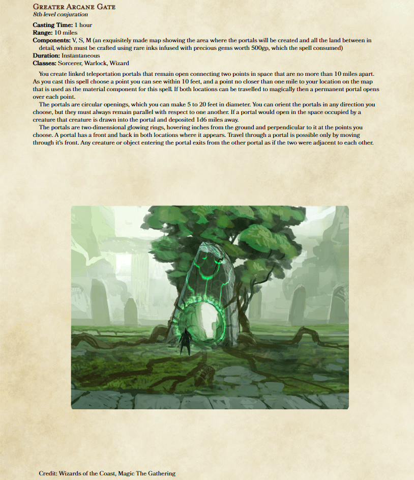 Arcane Gate 5e: Unlocking the Mystical Power of Portal Magic in D&D