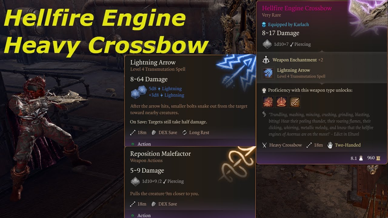 Hellfire Engine Crossbow BG3: A Comprehensive Guide to Unlocking Its Full Potential in Baldur's Gate 3