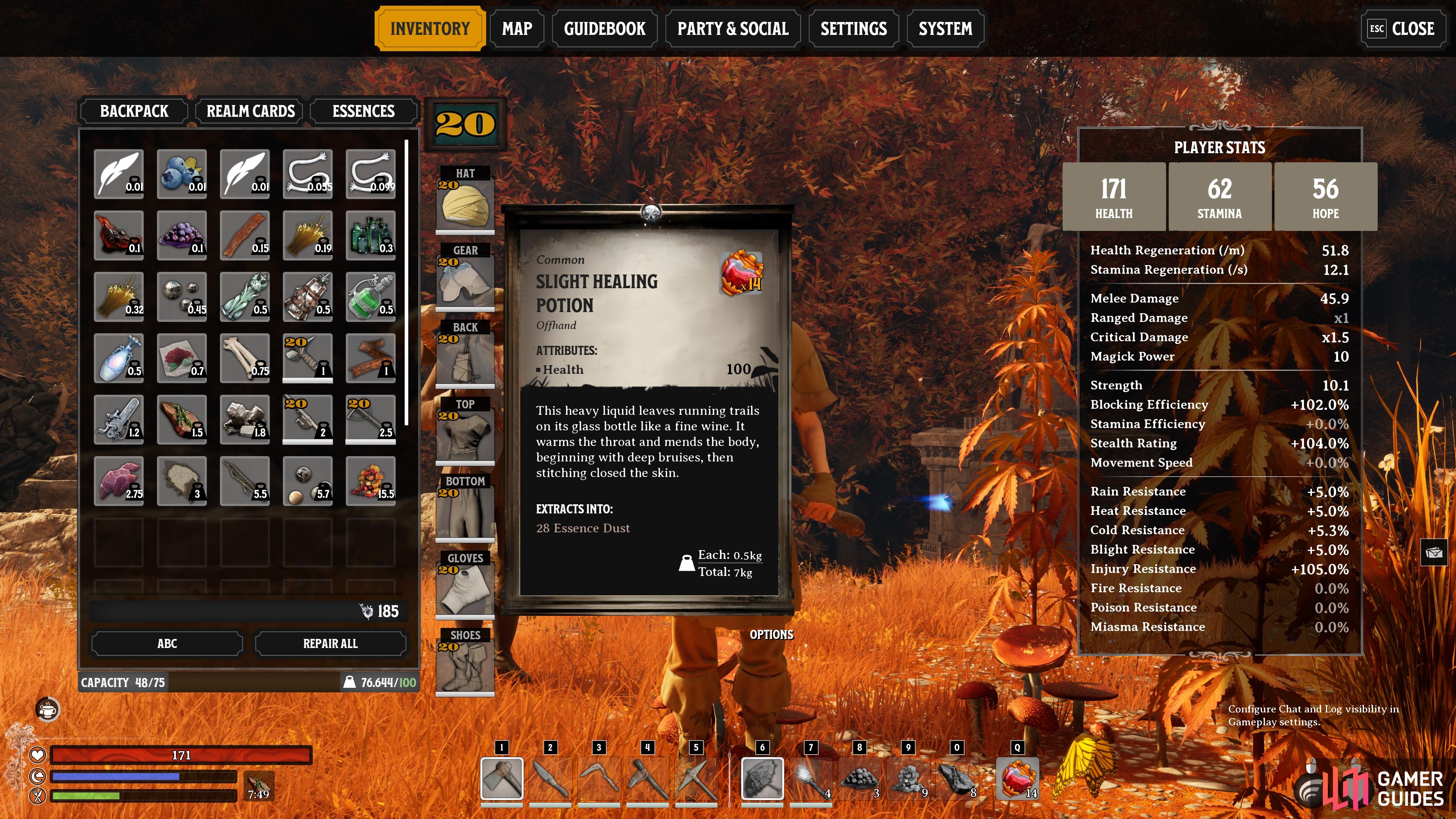 Slight Curative Potion in Nightingale: A Detailed Guide to Healing and Crafting