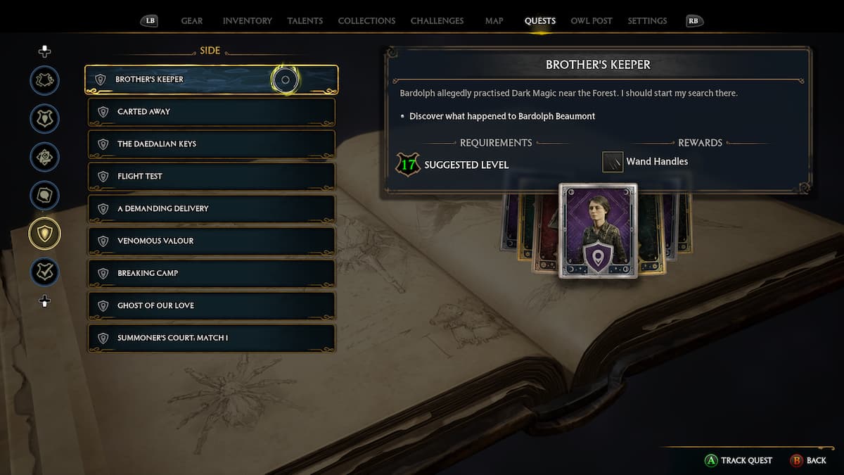 Does Side Quests Disappear in Hogwarts Legacy?