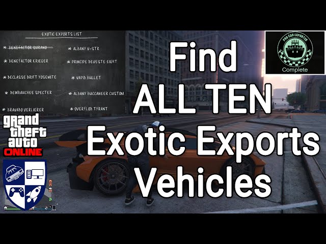GTA Exotic Exports List: A Complete Guide for Players