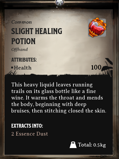 Slight Curative Potion in Nightingale: A Detailed Guide to Healing and Crafting