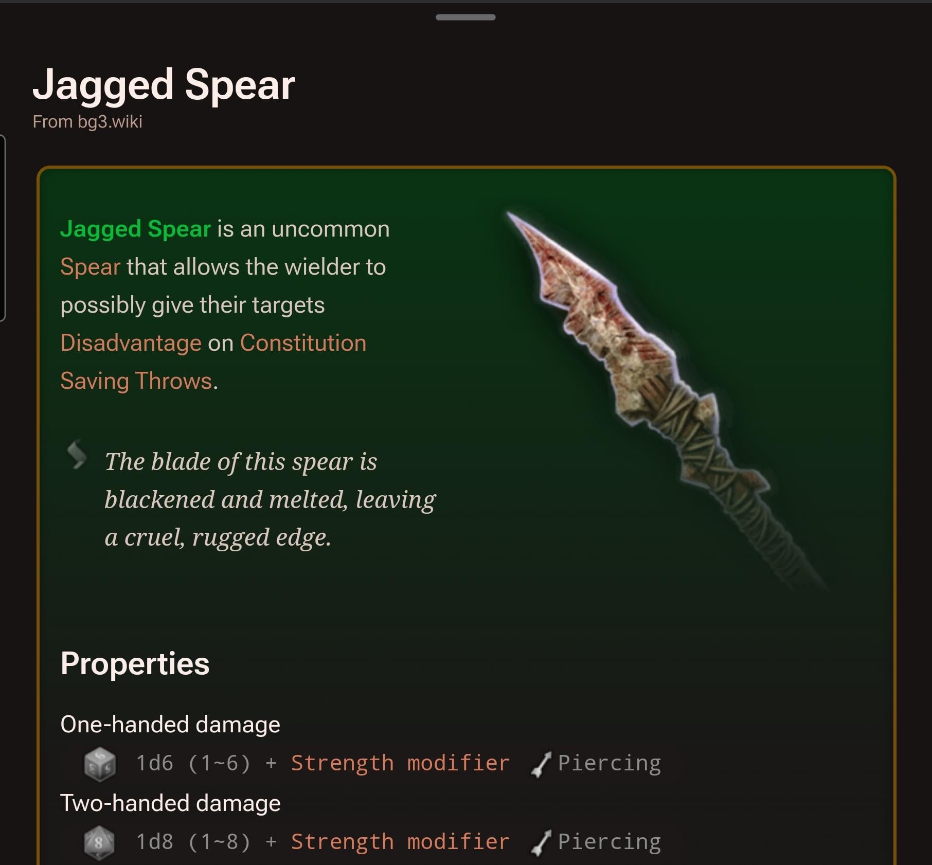 Jagged Spear BG3: The Mighty Weapon That Can Make or Break Your Adventure