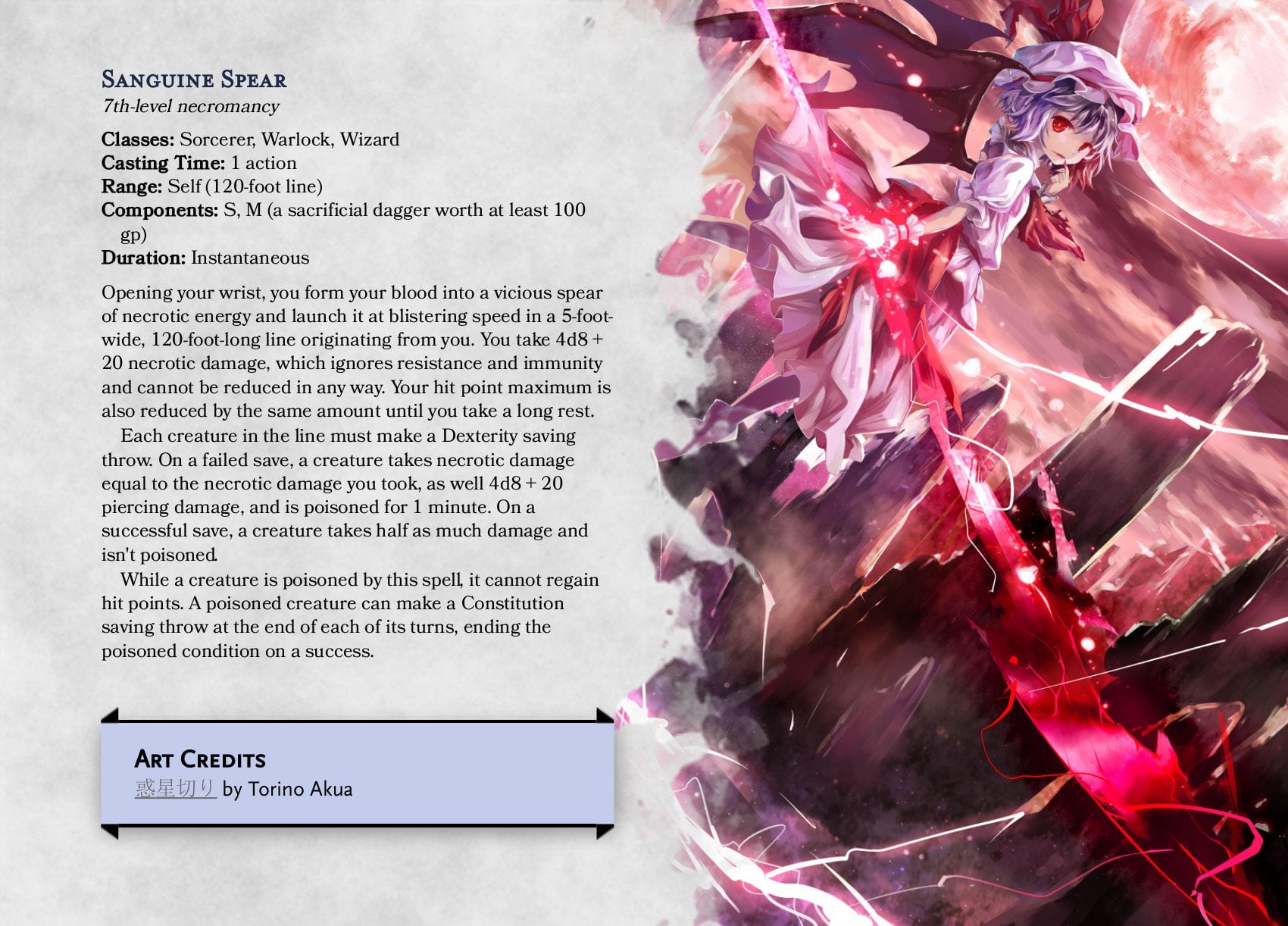 Sanguine Spear: The Weapon That Might Just Break Your Game (and How to Fix It)
