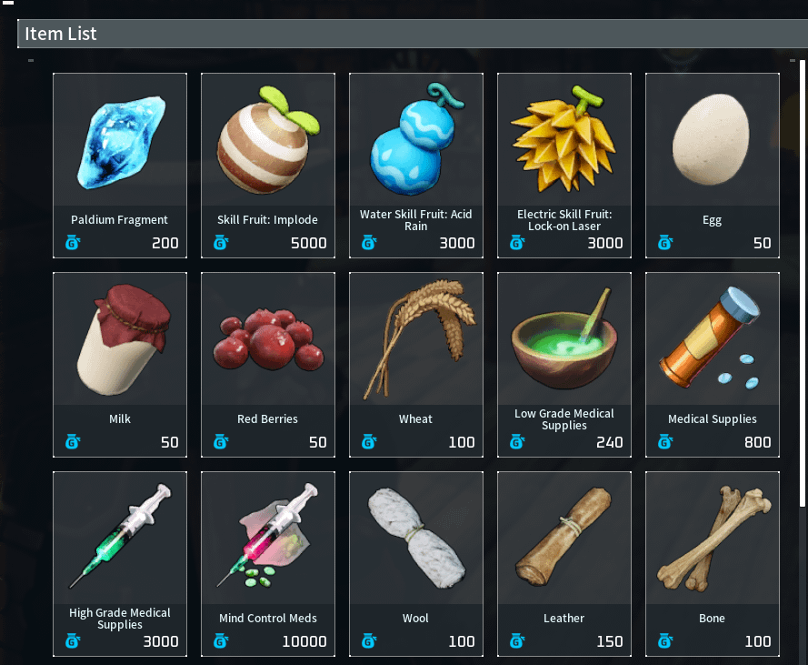 Palworld Items List: Unlocking the Secrets of the Wild World