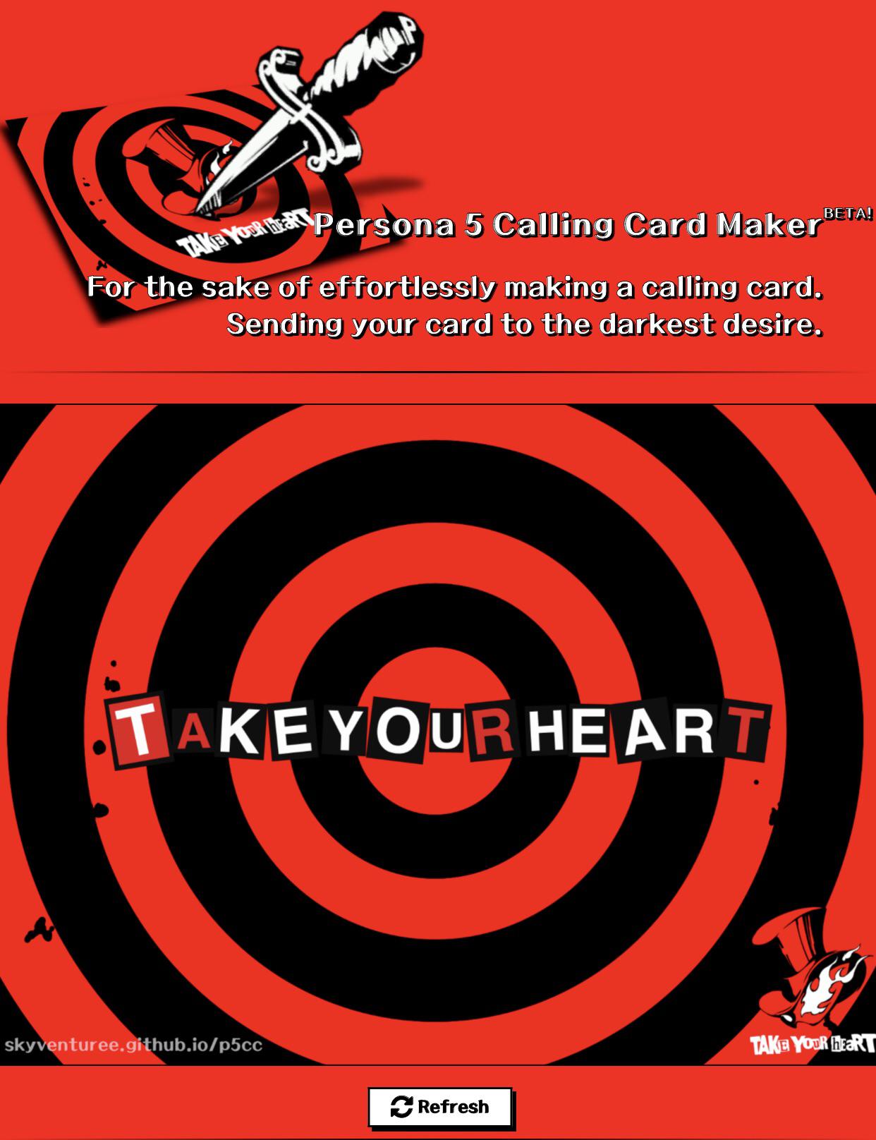 Persona 5 Calling Card Maker: Crafting the Perfect Phantom Thieves Announcement