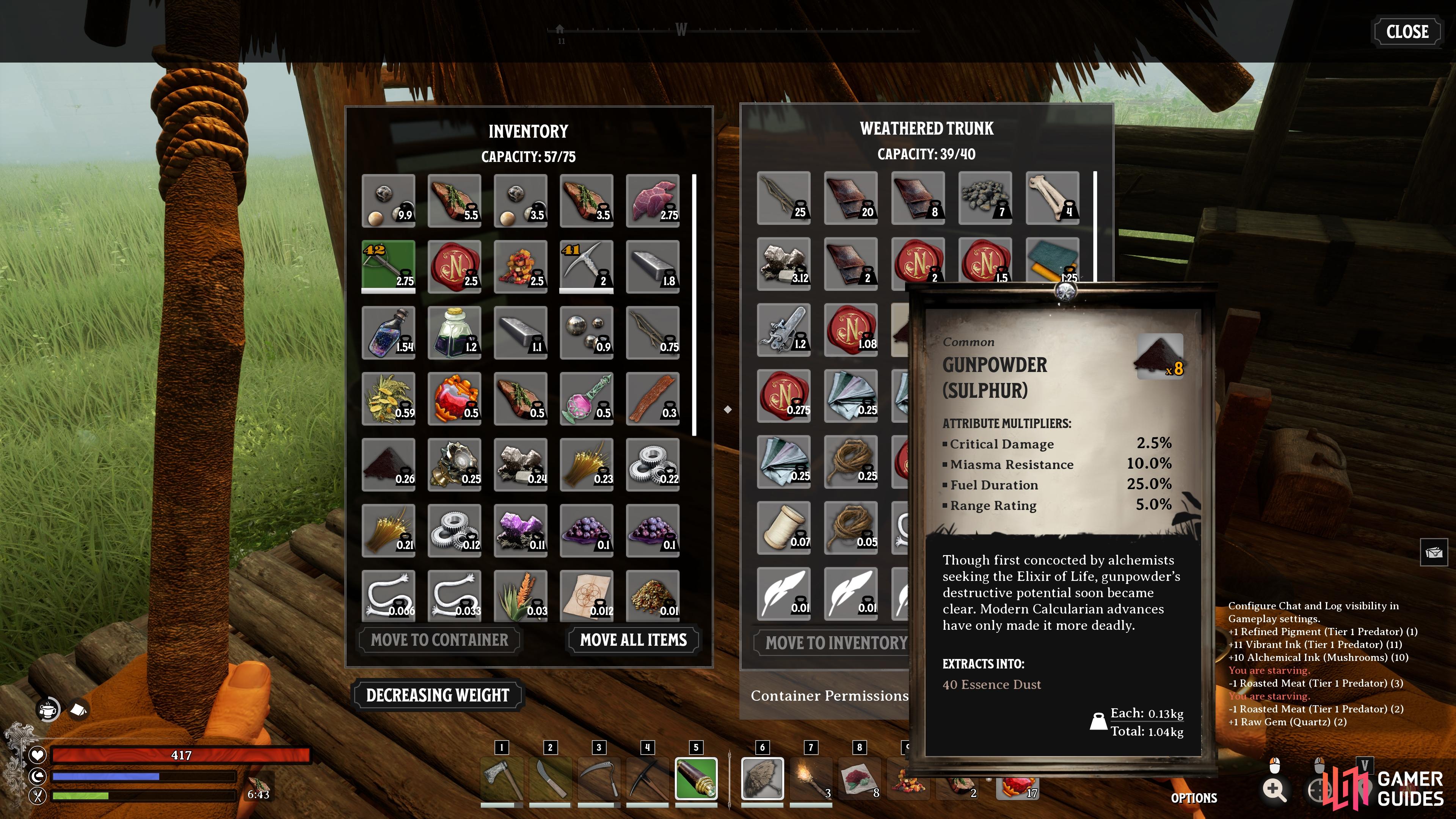 Nightingale Gunpowder: Problems and Solutions for Gamers