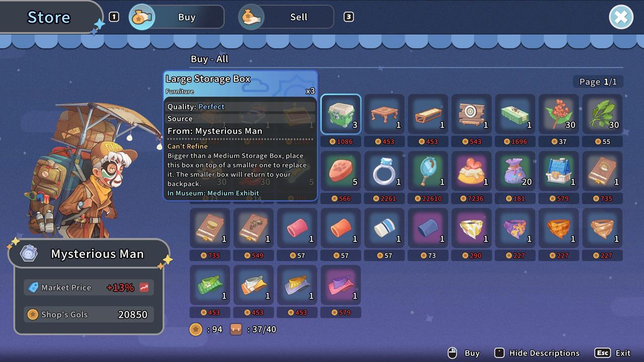 My Time at Sandrock: How to Store Items Like a Pro