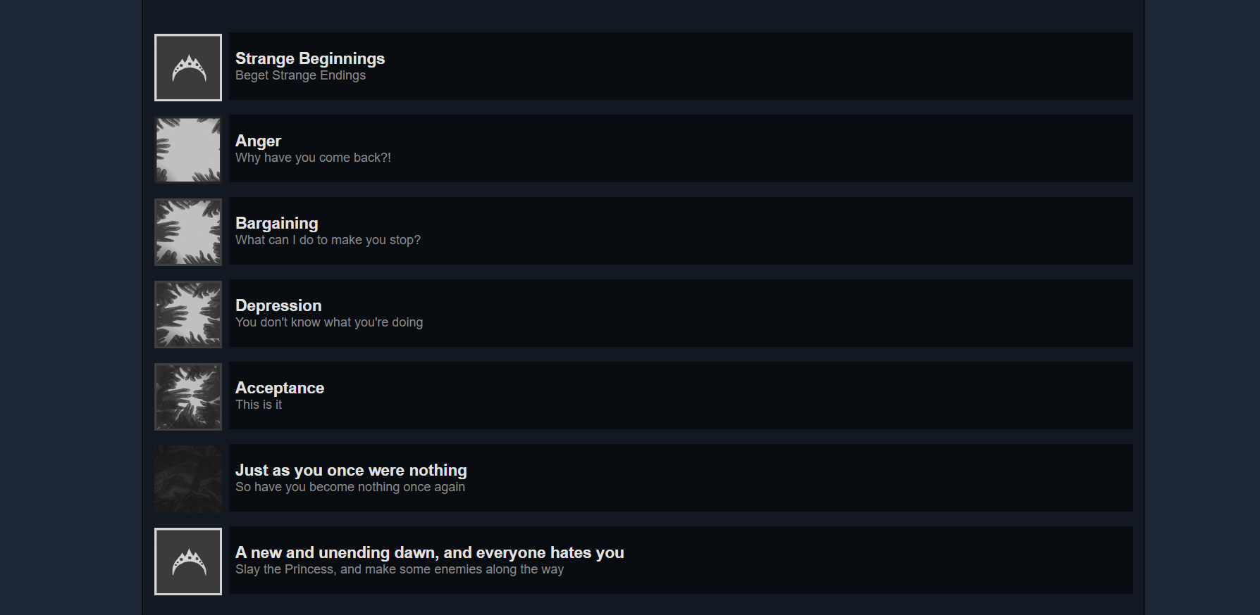 Slay the Princess Achievement Guide: How to Unlock All Achievements and Master the Game