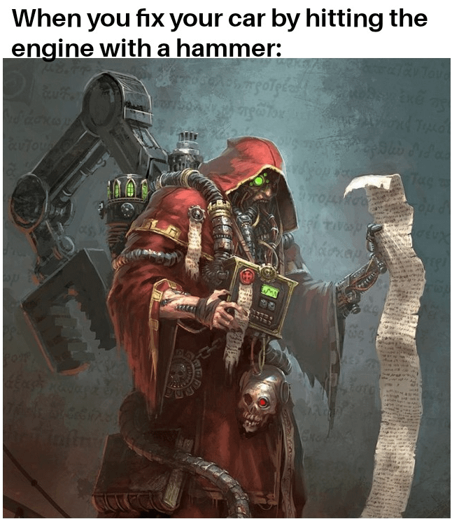 Omnissiah Prayer Rogue Trader: The Blessing and the Curse of the Machine God