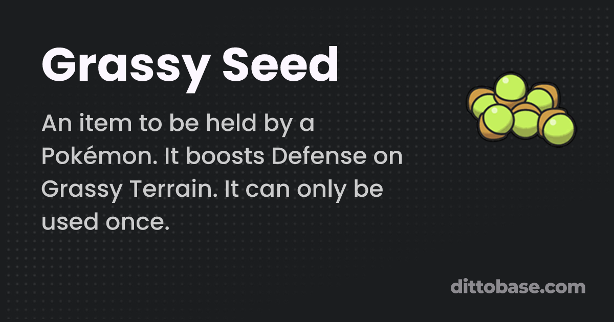 Everything You Need to Know About Grassy Seed in Games