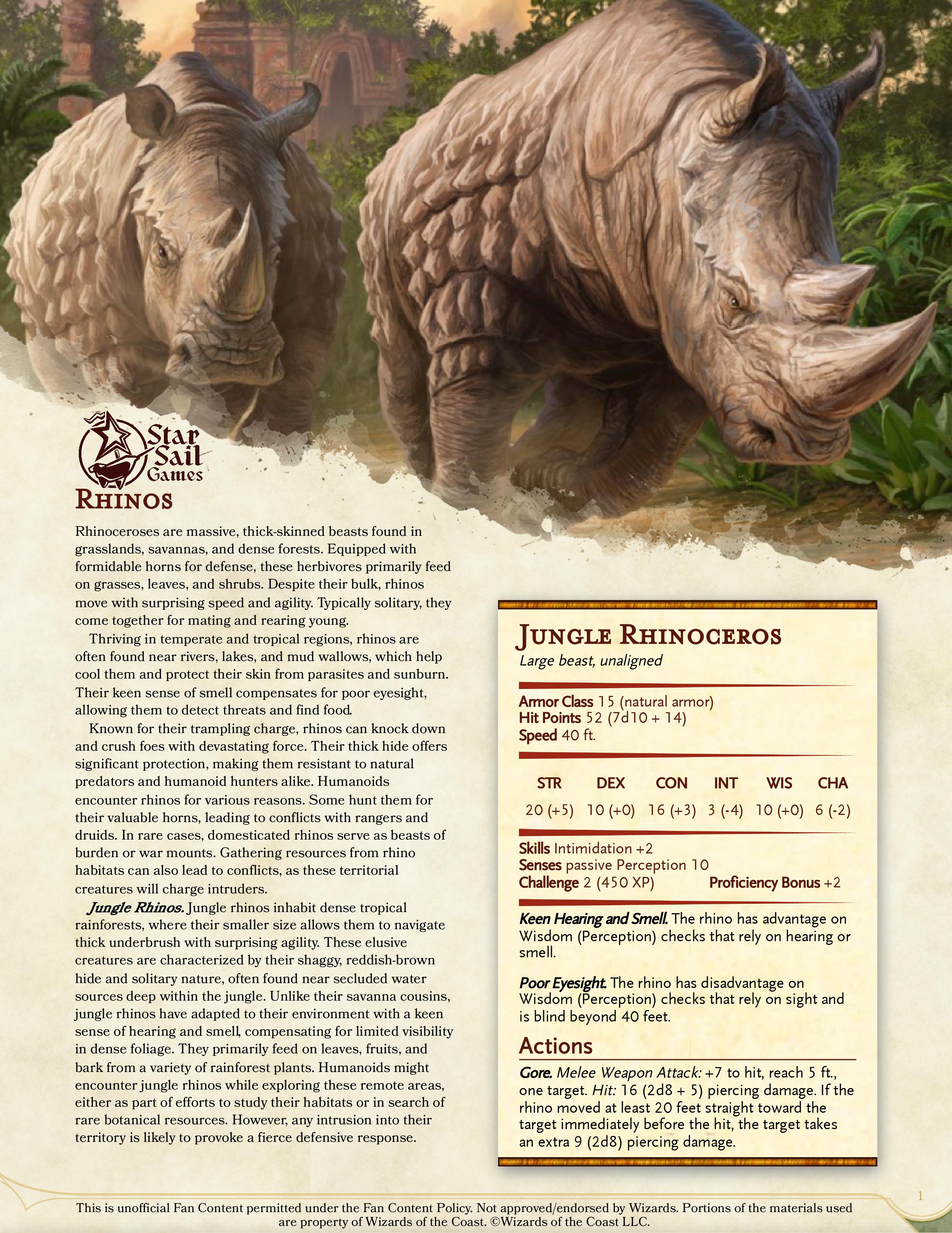 Unleashing the Beast: A Deep Dive into Rhino 5e in Gaming