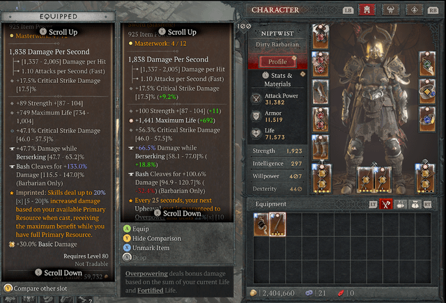 Reroll Masterwork in Diablo 4: Is It Worth the Effort?