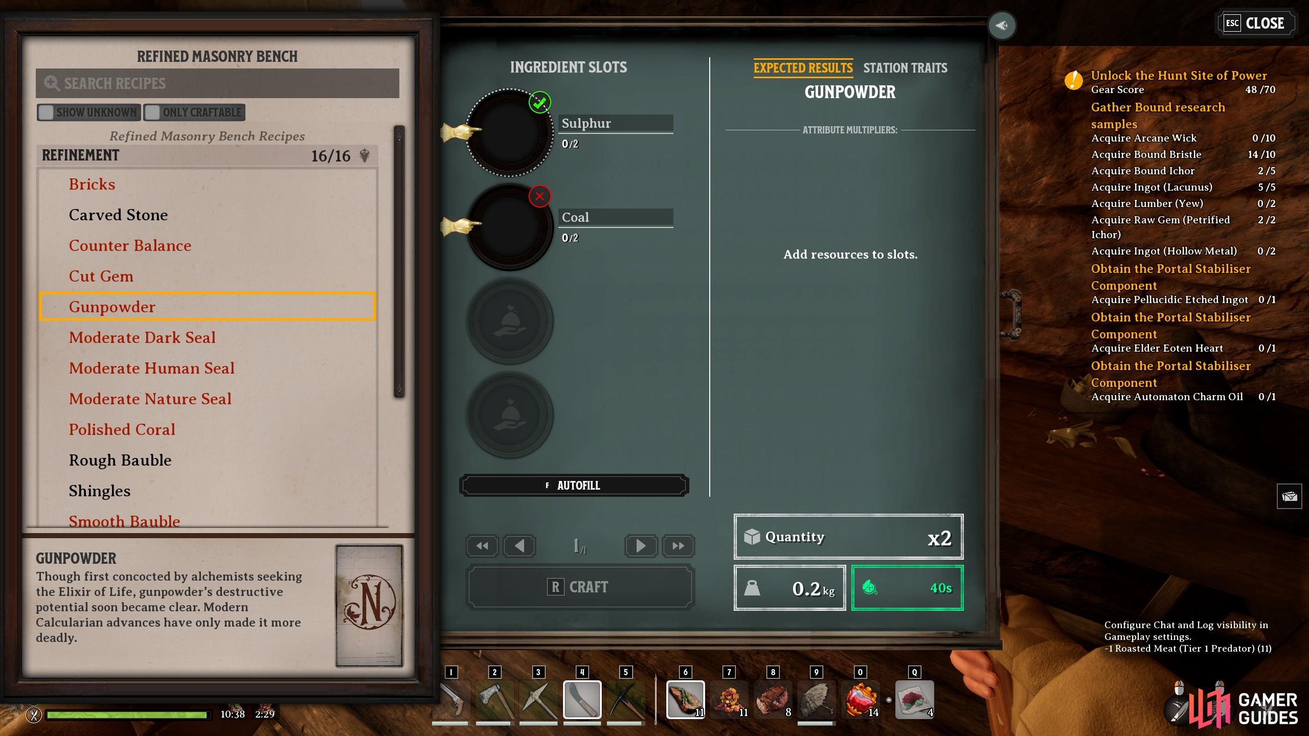 Nightingale Gunpowder: Problems and Solutions for Gamers