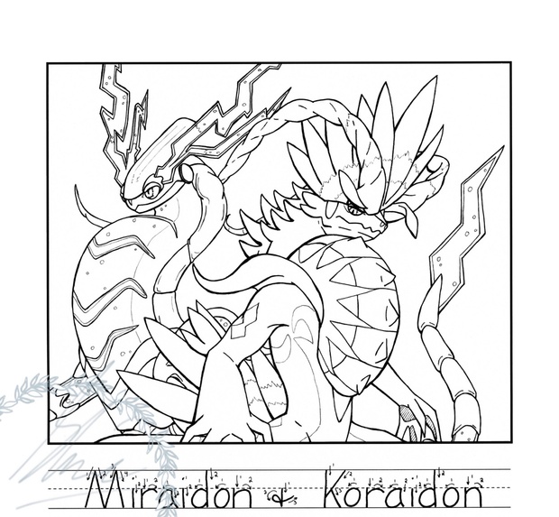 Miraidon Coloring Page: Fun and Creative Game Experience