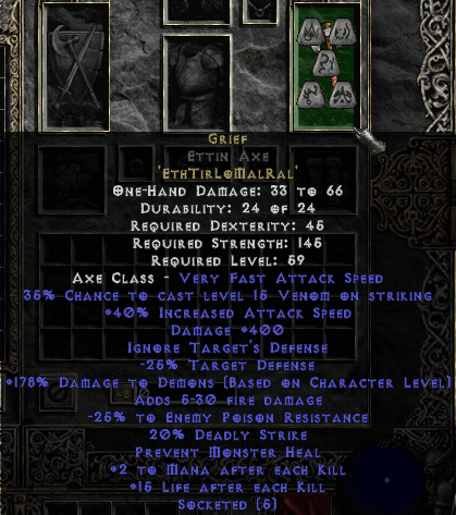 Grief Runeword D2R: The Ultimate Weapon or a Big Headache?