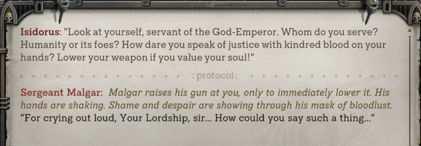 Rogue Trader Mercy to the Fallen: Navigating the Chaos of Choice and Consequences
