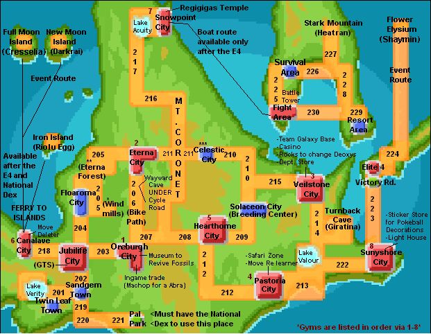 Exploring the Sinnoh Map with Names: A Complete Guide to the Pokémon Region