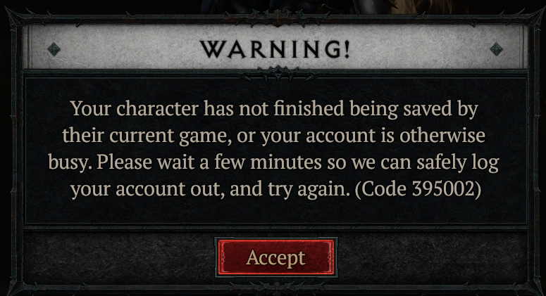 Diablo 4 Your Character Has Not Finished Being Saved – What’s Going On?
