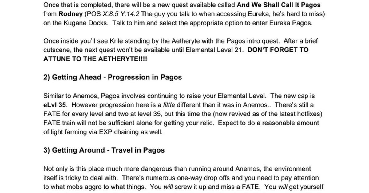 FF14 Pagos Quest: The Frozen Frustration and How to Deal with It
