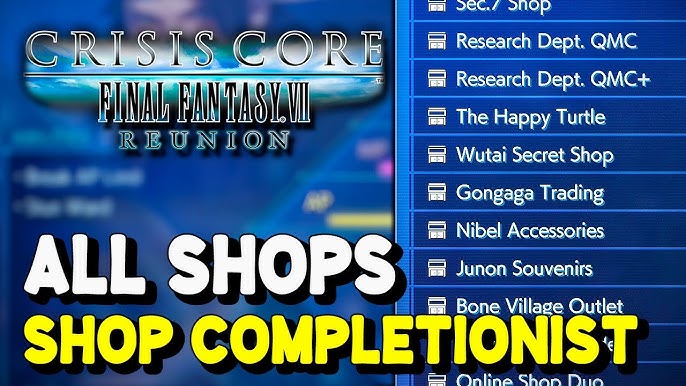 Crisis Core Reunion Shops: A Deep Dive into Shopping Experience