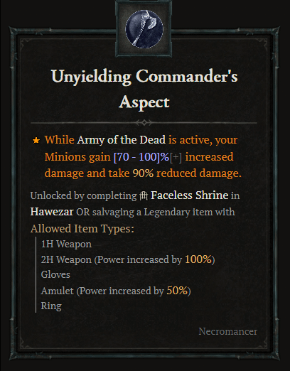 Diablo 4 Unyielding Commander's Aspect: What It Is and How to Master It