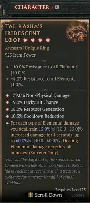 Diablo 4 Where to Get Tal Rasha Ring
