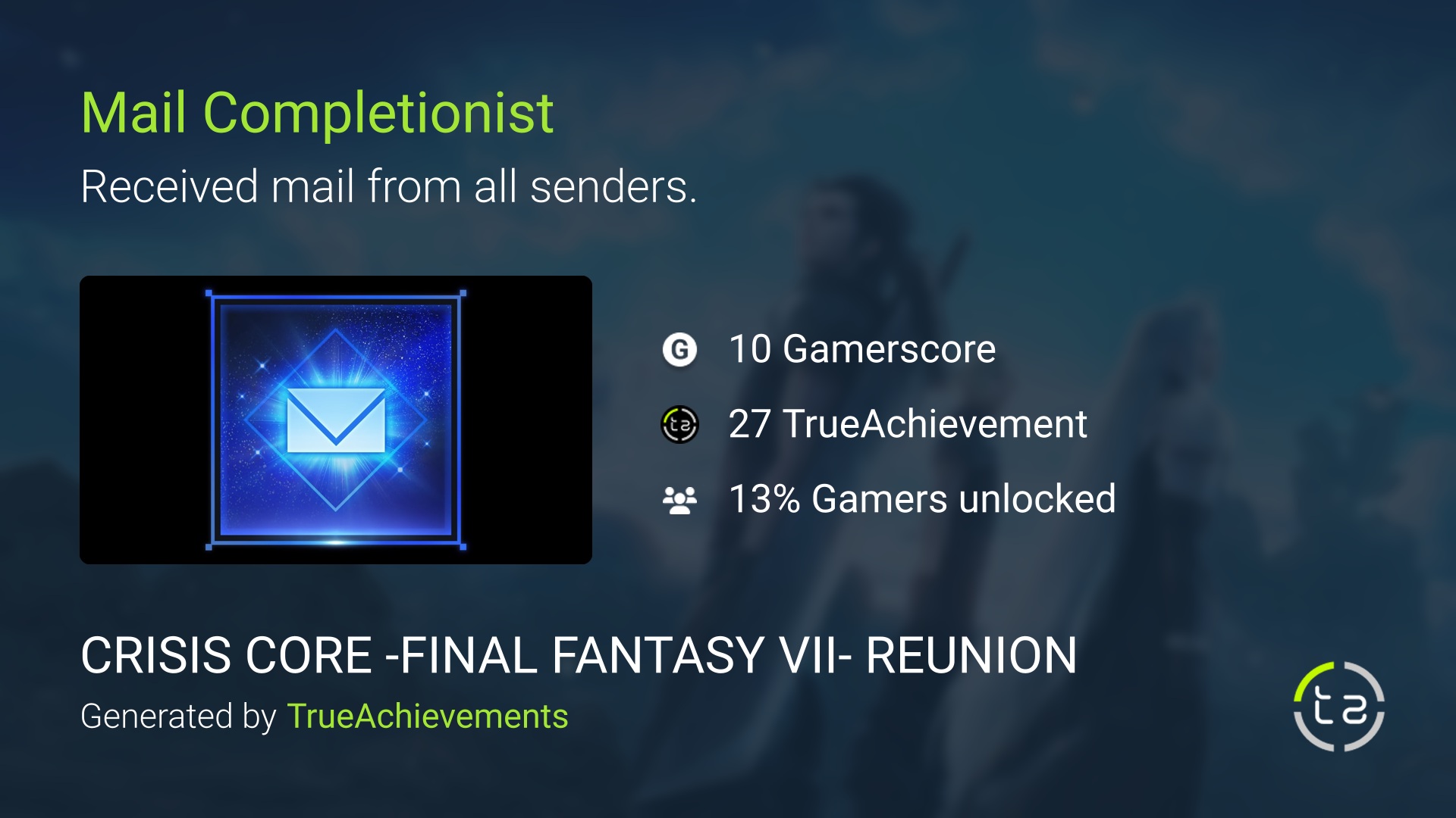 Crisis Core Mail Completionist: How to Overcome the Struggles and Achieve 100% Completion