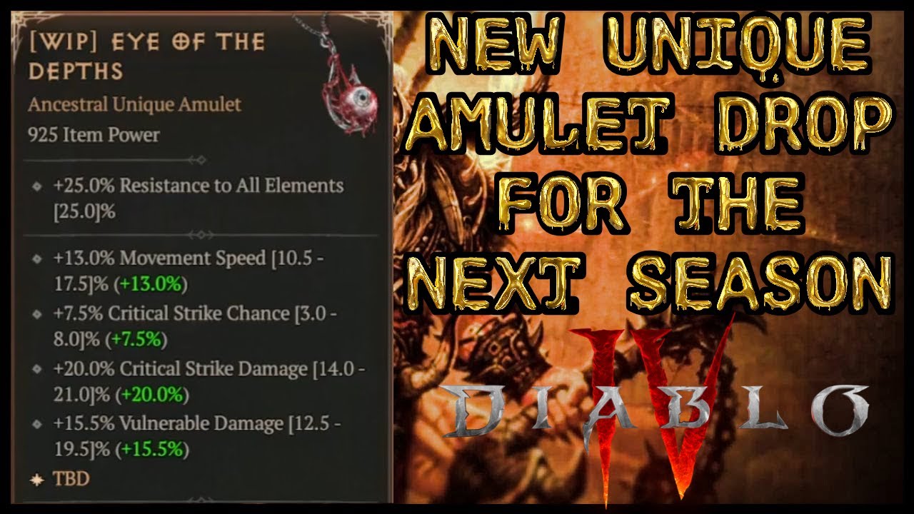 Diablo 4 Unique Amulets: A Guide to Power and Mysteries