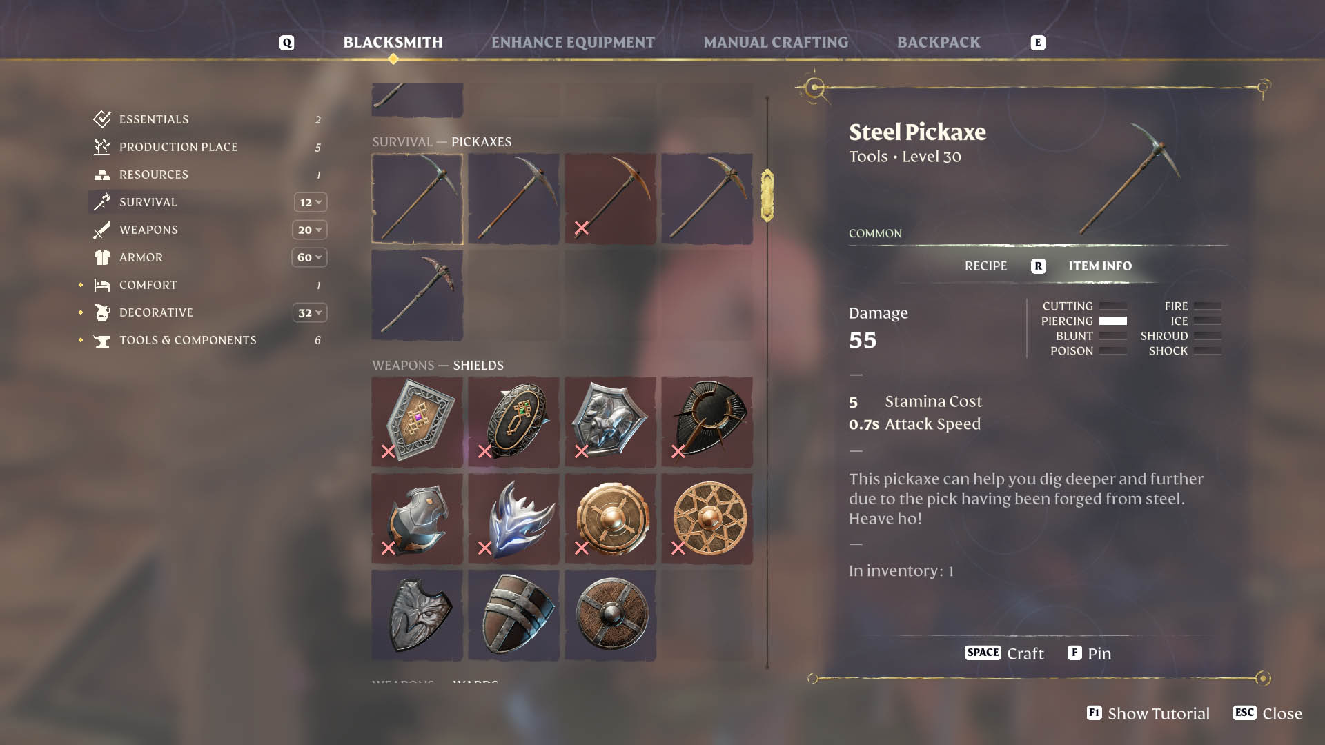 Enshrouded Pickaxes: A Handy Guide to Solve the Problem