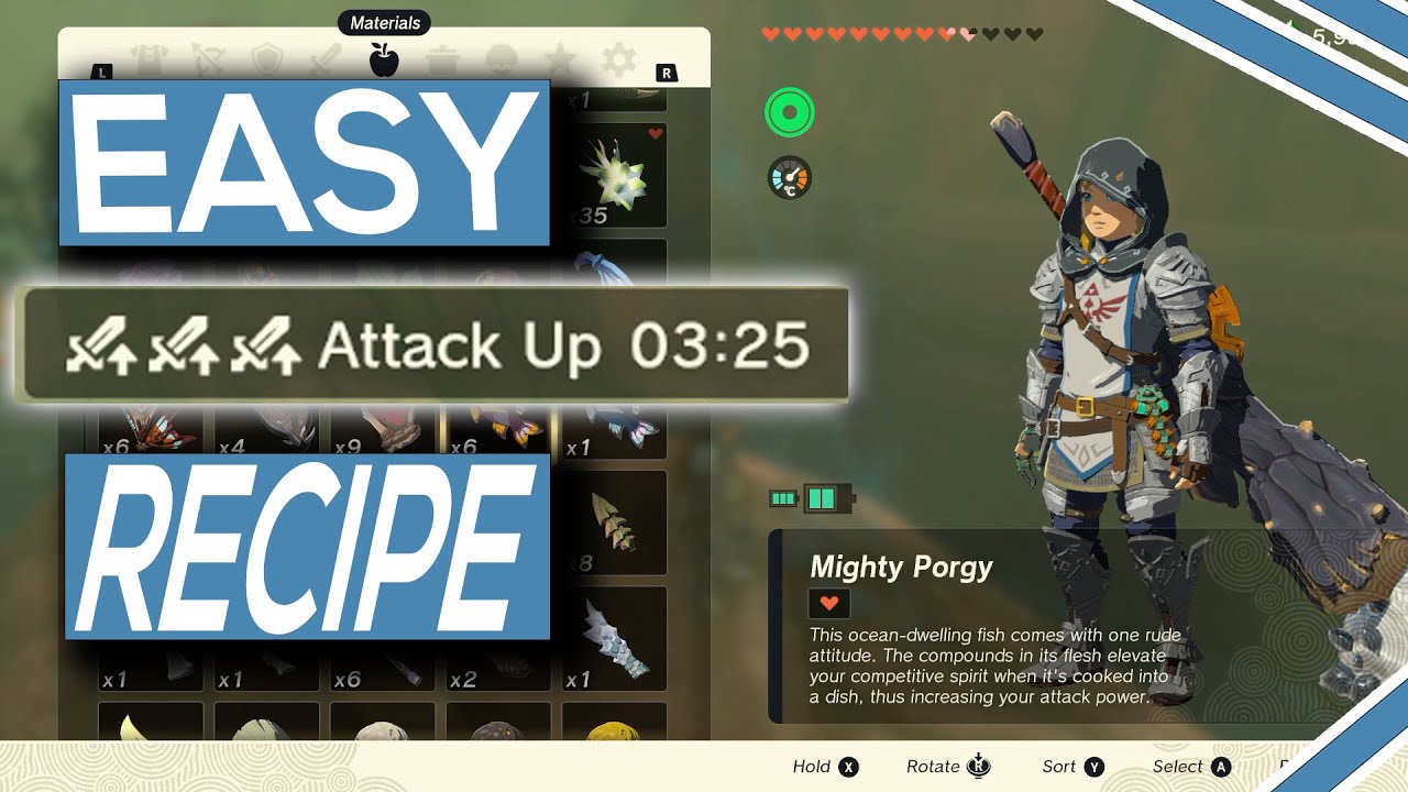 Attack Up Recipes TOTK: Boost Your Power in Tears of the Kingdom