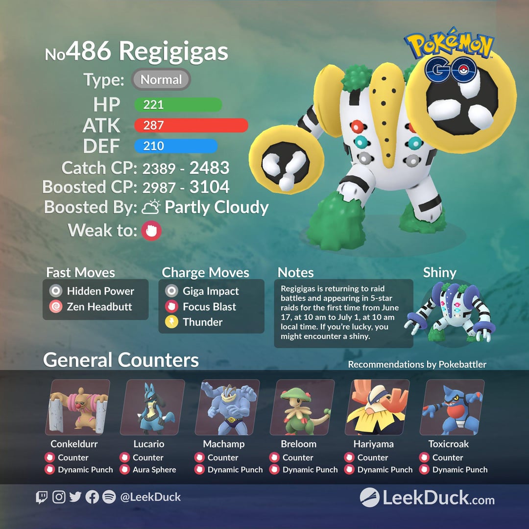 Best Pokemon Against Regigigas