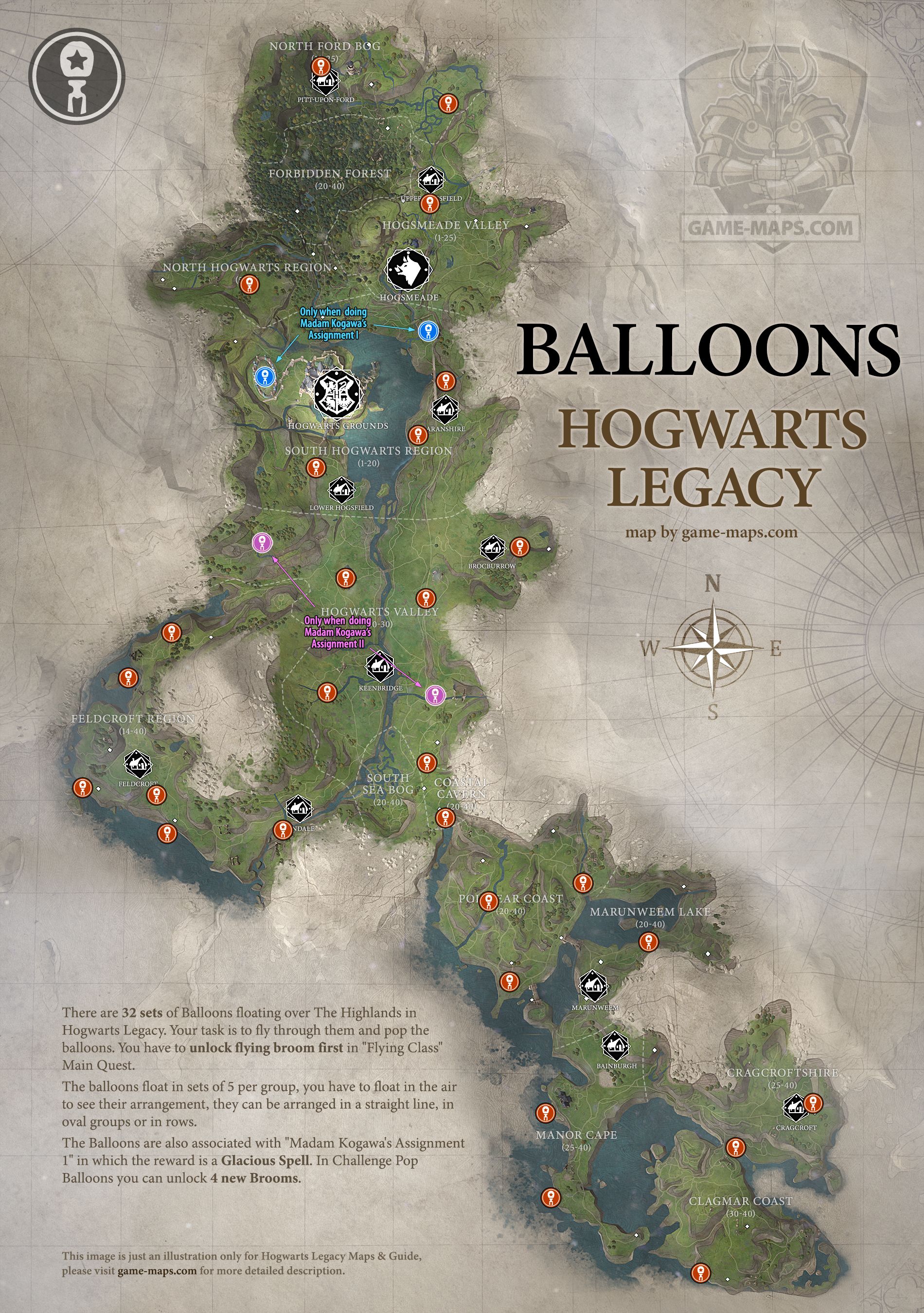 Balloon Locations in Hogwarts: A Complete Guide for Players