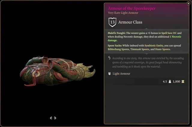 Armor of the Sporekeeper BG3: How to Use it and What it Does